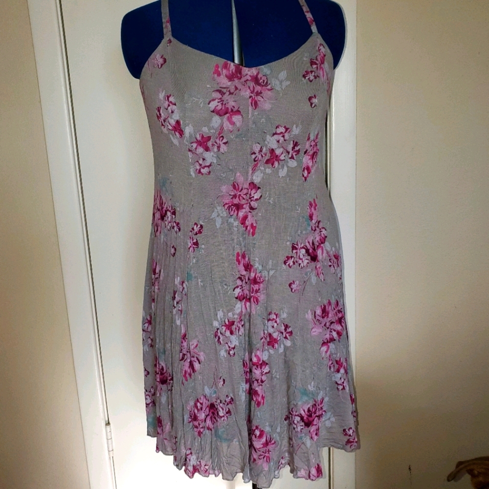 Torrid Grey Floral Swing Dress